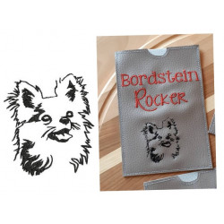 Stickdatei - Langhaar Chihuahua Silhouette